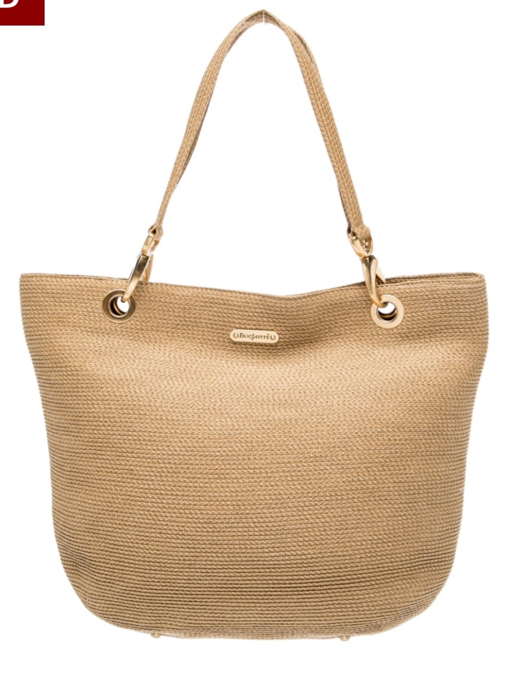 Eric Javits Resortwear Tan Straw Tote Bag